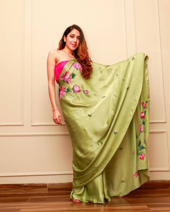 Bt 1063 Fancy Party Wear Silk Printed Designer Saree Collection